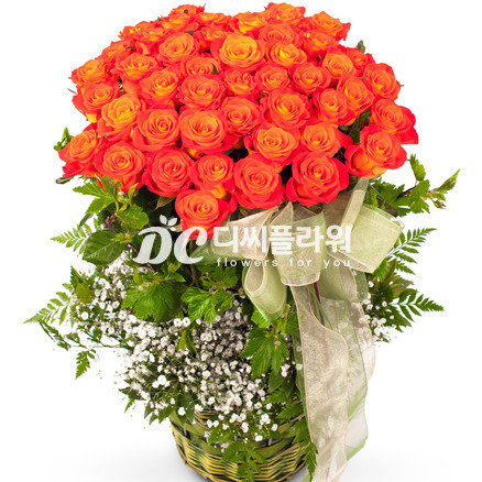 자주색장미바구니