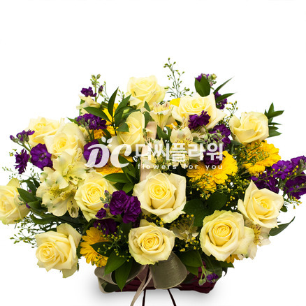 노란장미혼합바구니1