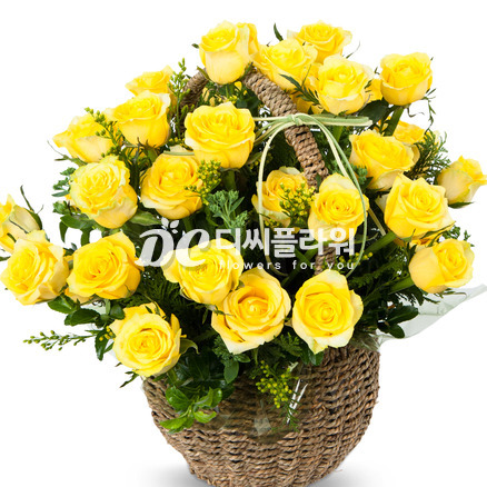 노랑장미바구니1